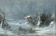 Cornelius Krieghoff The Blizzard china oil painting artist